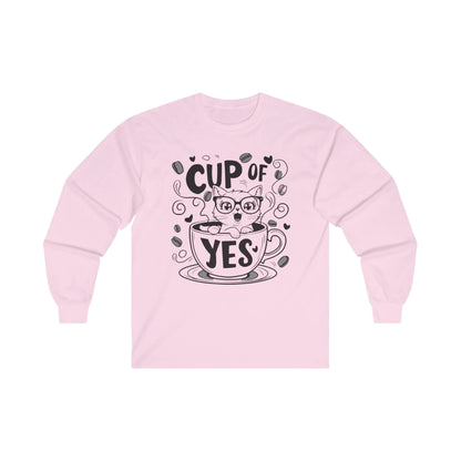 Cup Of Yes Cotton Long Sleeve Tshirt - Billien