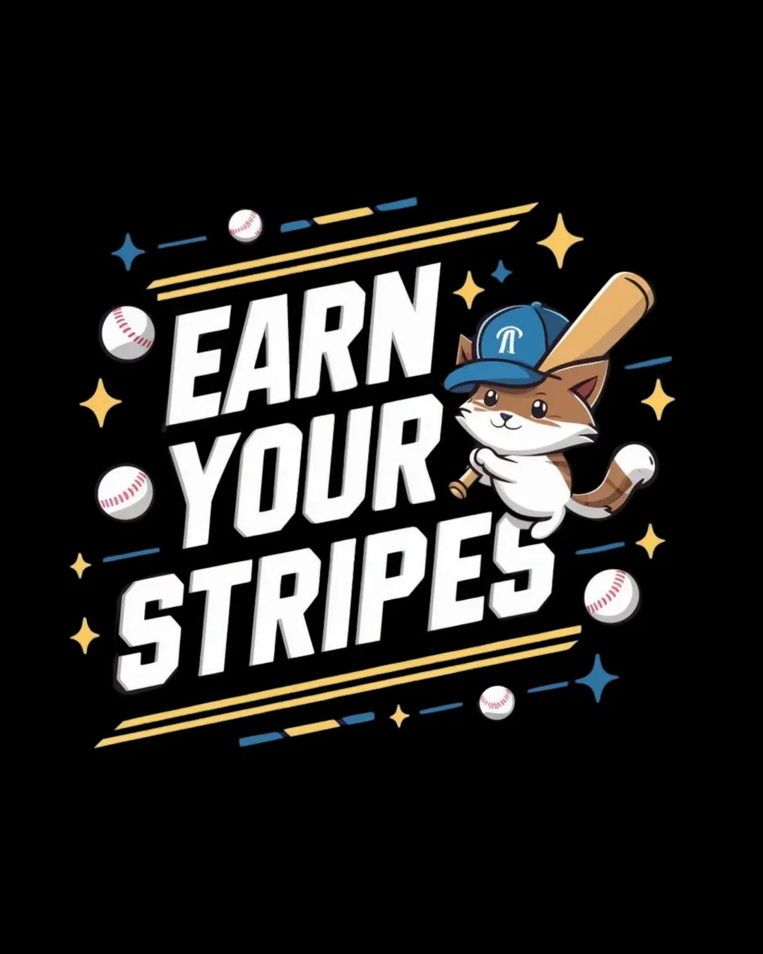 Earn Your Stripe Baseball Crew Neck Tee - Billien