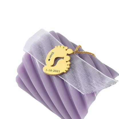 Copper Footprints Designable Custom Name Necklace - Billien