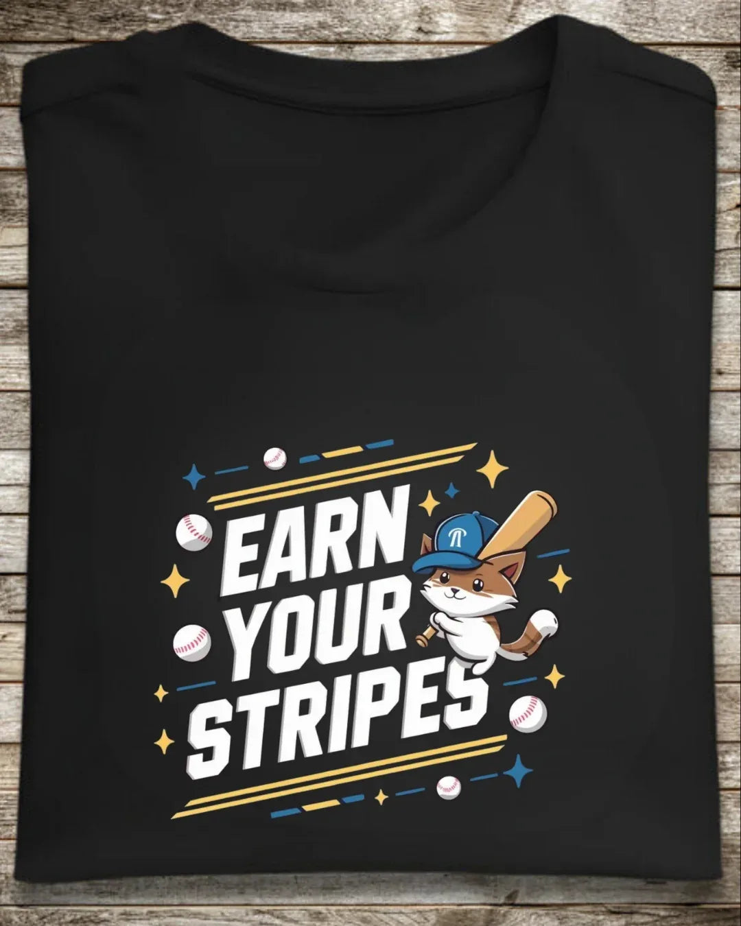 Earn Your Stripe Baseball Crew Neck Tee - Billien