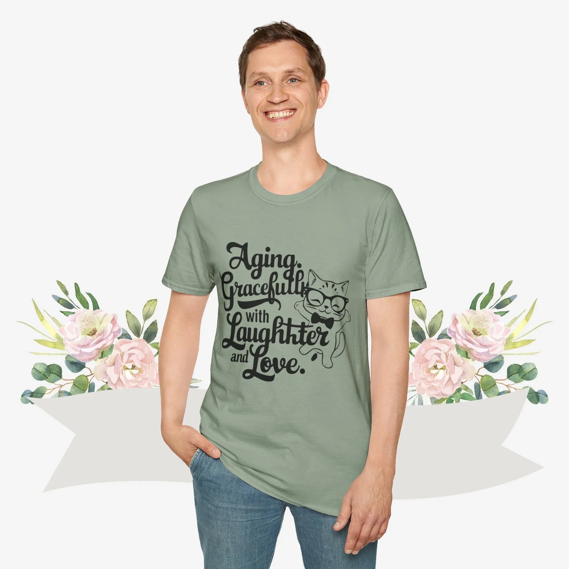 Aging Gracefully With Laughter and Love Cotton Men Tee - Billien