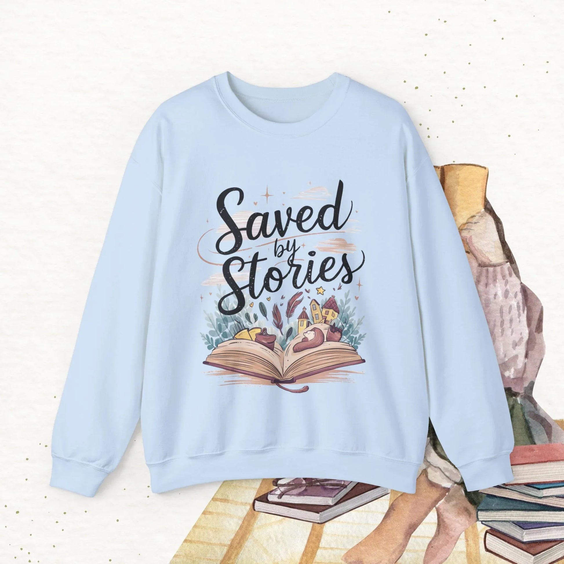 Saved By Stories Ultra Cotton Crewneck Sweatshirt - Billien