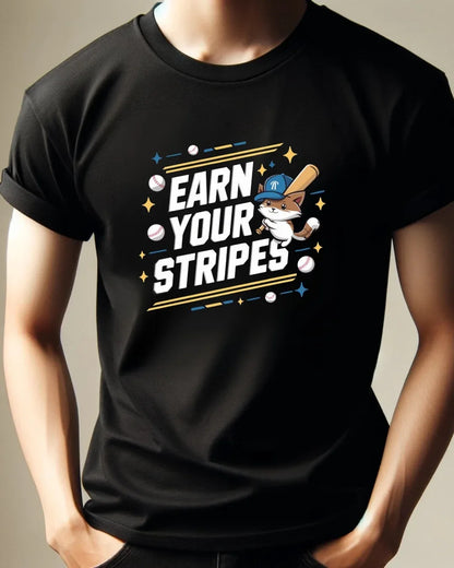 Earn Your Stripe Baseball Crew Neck Tee - Billien