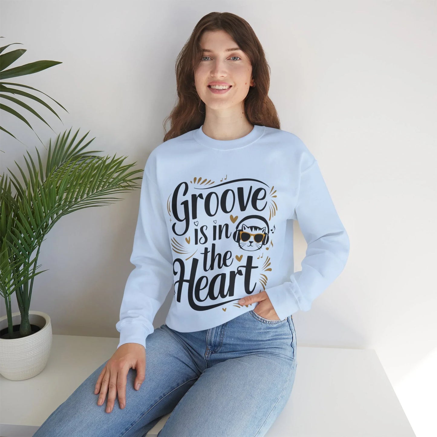 Groove In The Heart Ultra Cotton Crewneck Sweatshirt - Billien