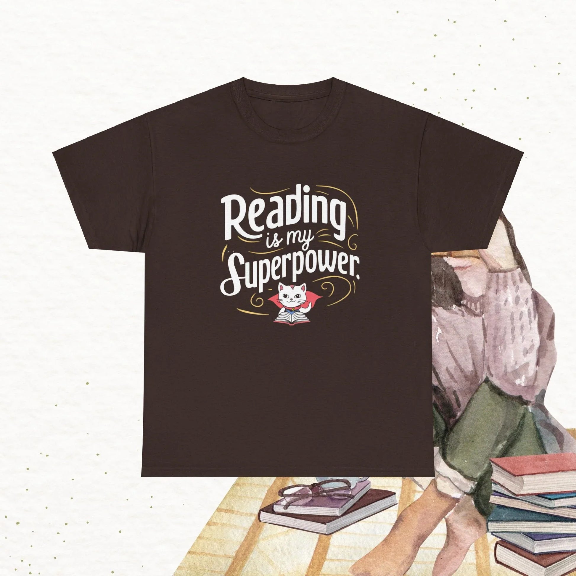 Books Lovers T-Shirt Reading Is My Superpower Tees - Billien