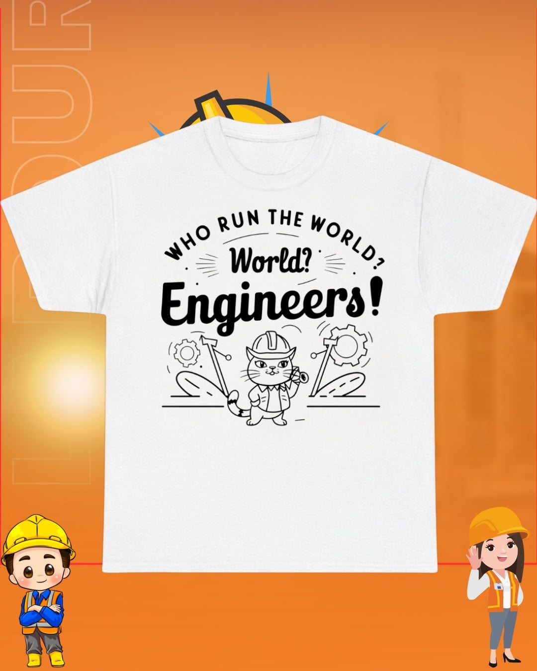 Who Build World Cotton T-Shirt