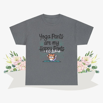 Yoga Pants Are My Happy Pants Cotton Tshirt - Billien