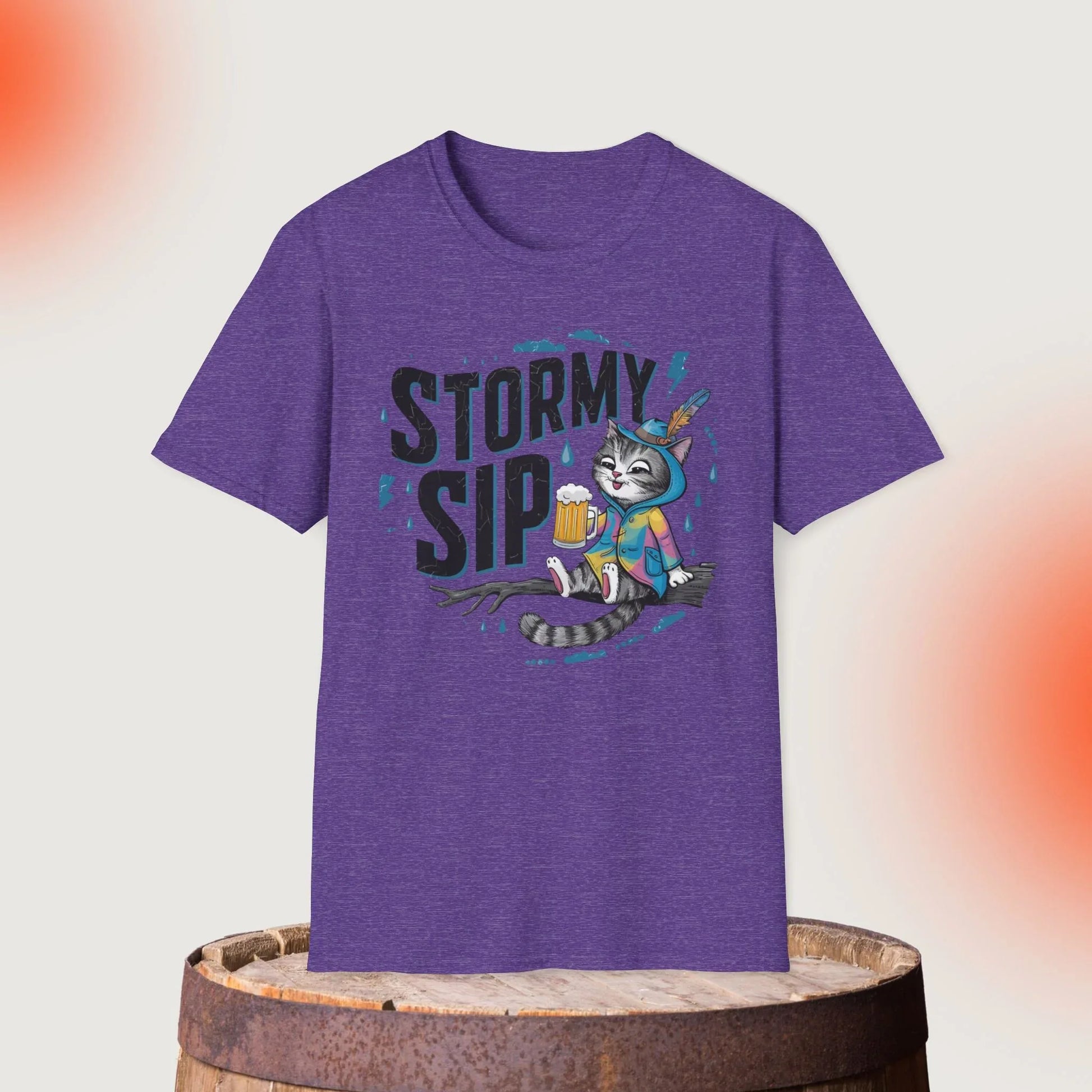 Stormy Sip Cotton Men Tshirt - Billien
