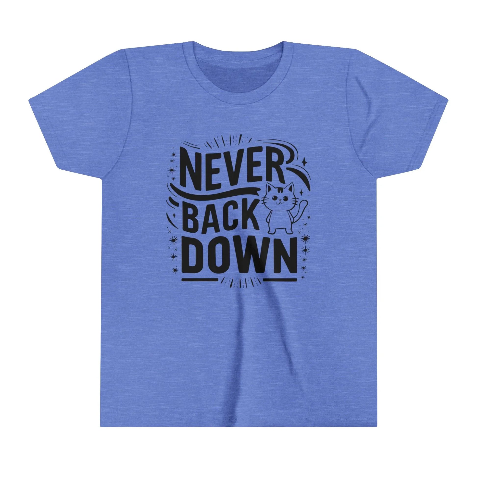 Never Back Down Youth Heavy Cotton T-Shirt - Billien