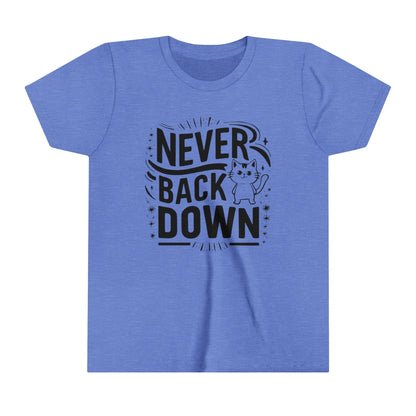 Never Back Down Youth Heavy Cotton T-Shirt - Billien