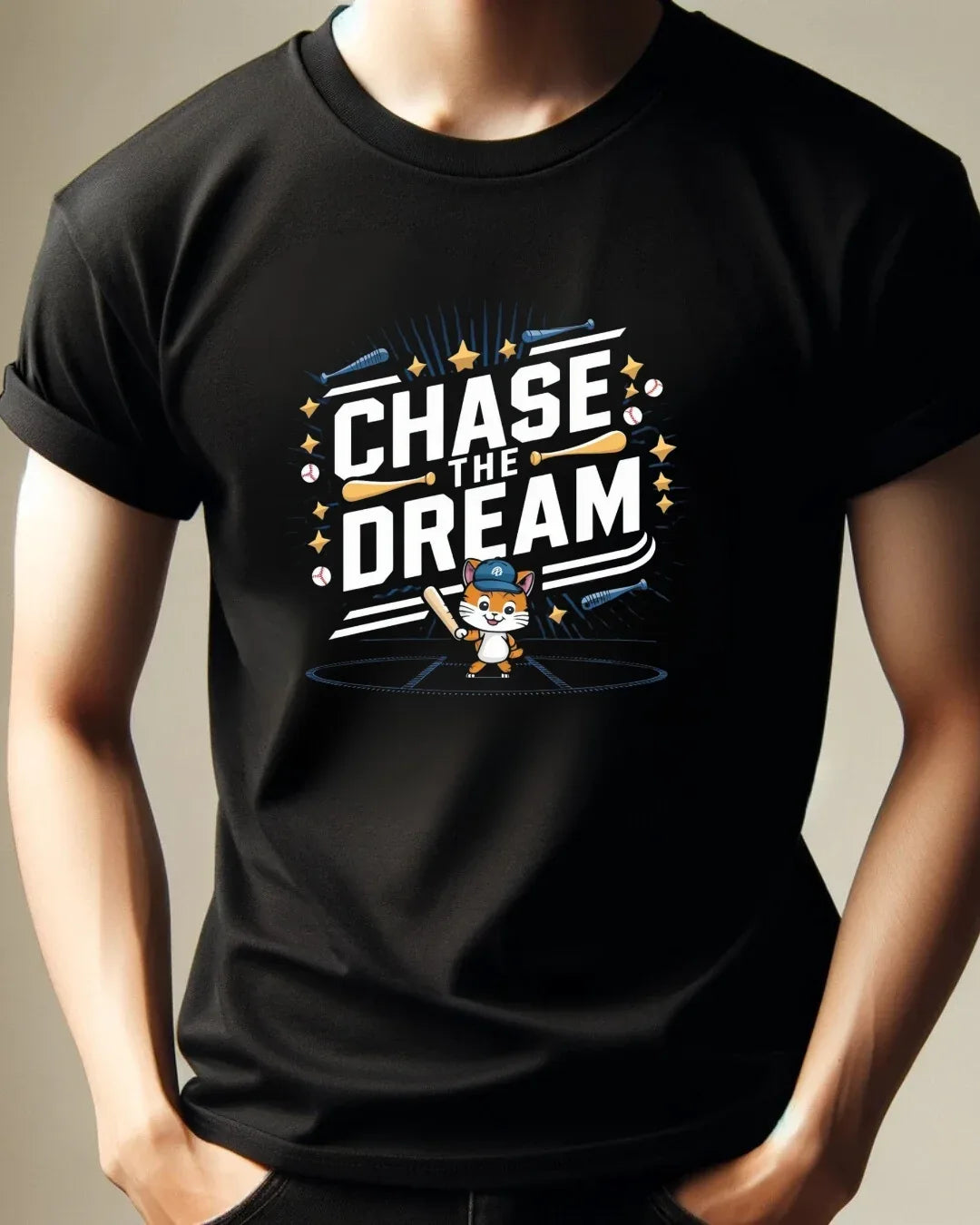 Chase The Dream Baseball Cotton Tee - Billien