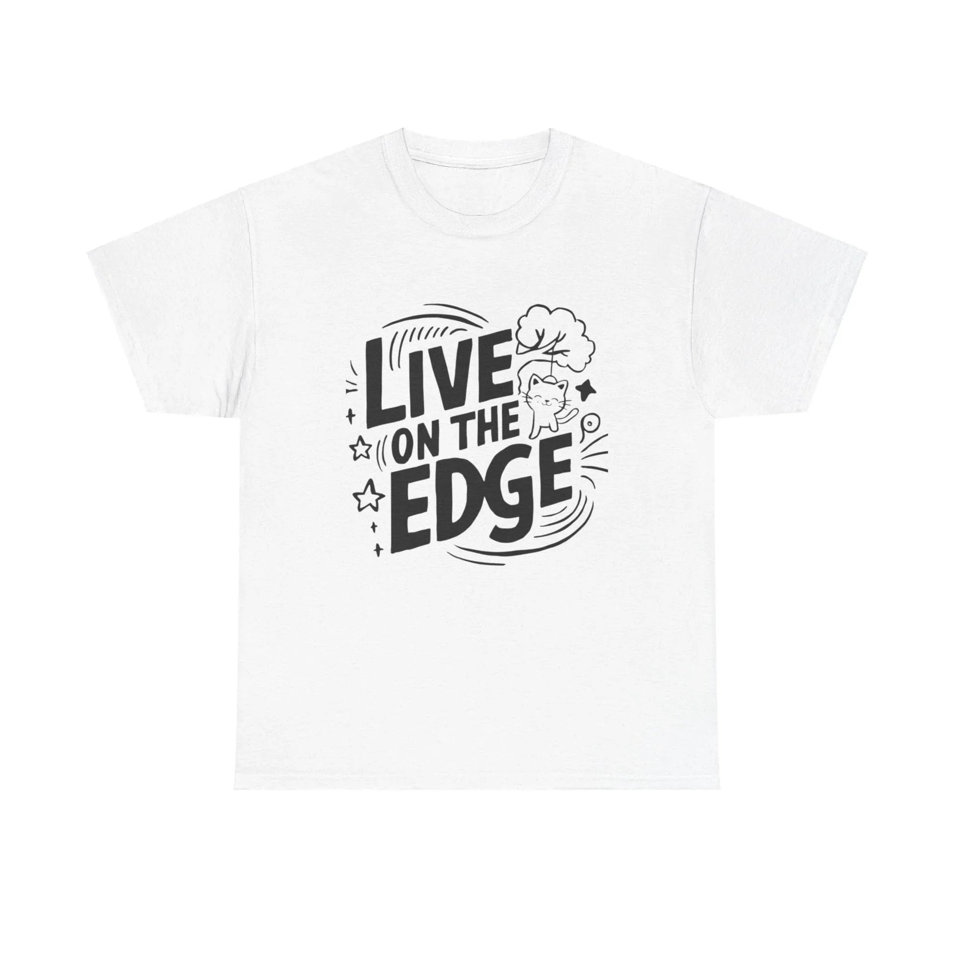 Live On The Edge Idiom Cotton T-Shirt - Billien