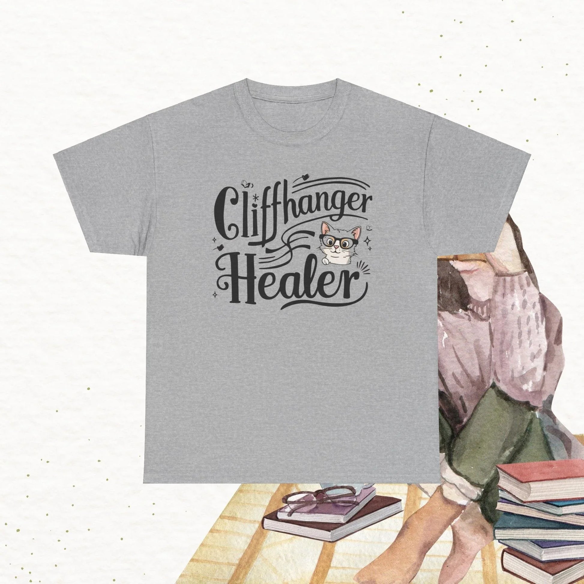 Book Lovers T-Shirt Cliffhanger Healer Cotton Tshirt - Billien