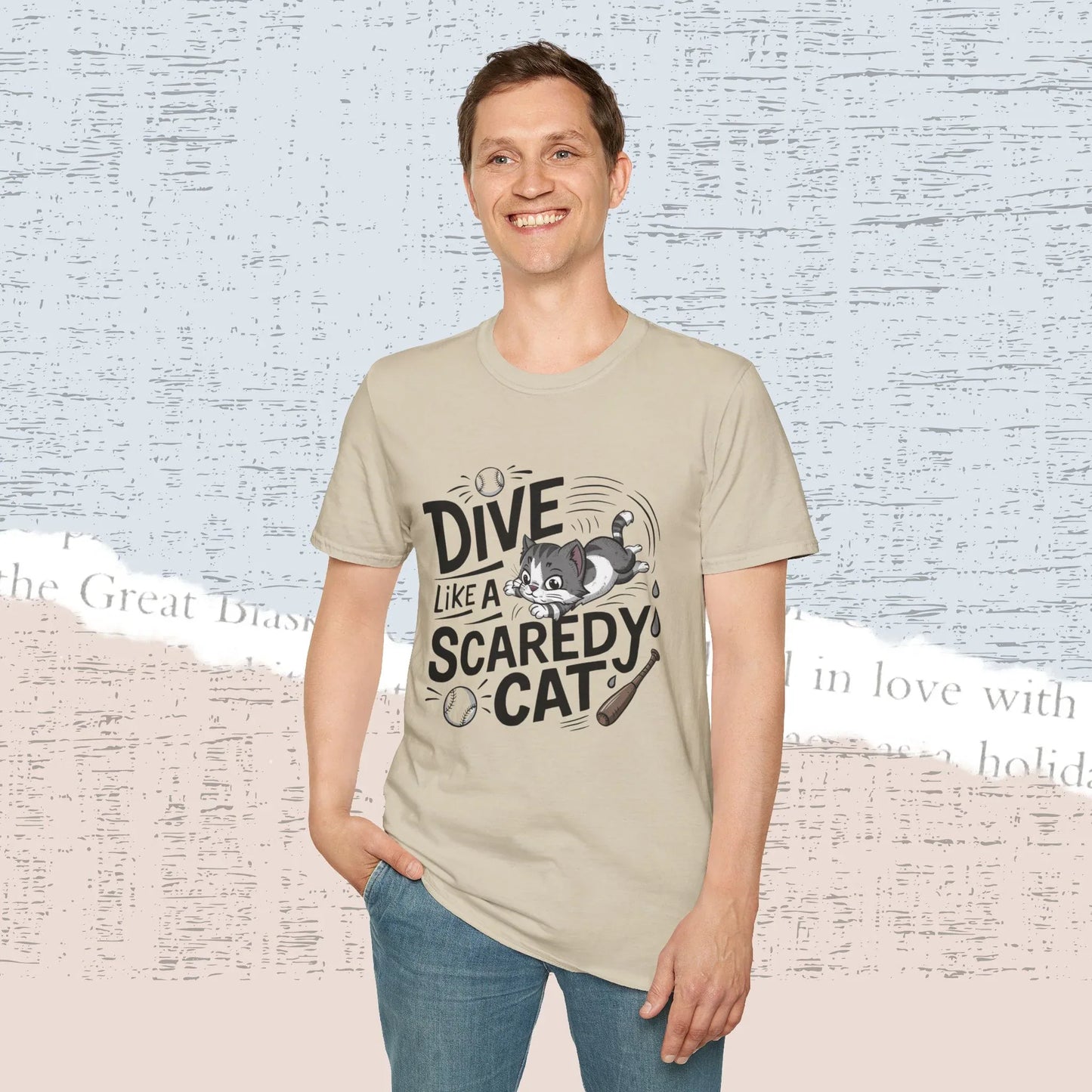 Dive Like Scaredy Cotton Men Tee - Billien