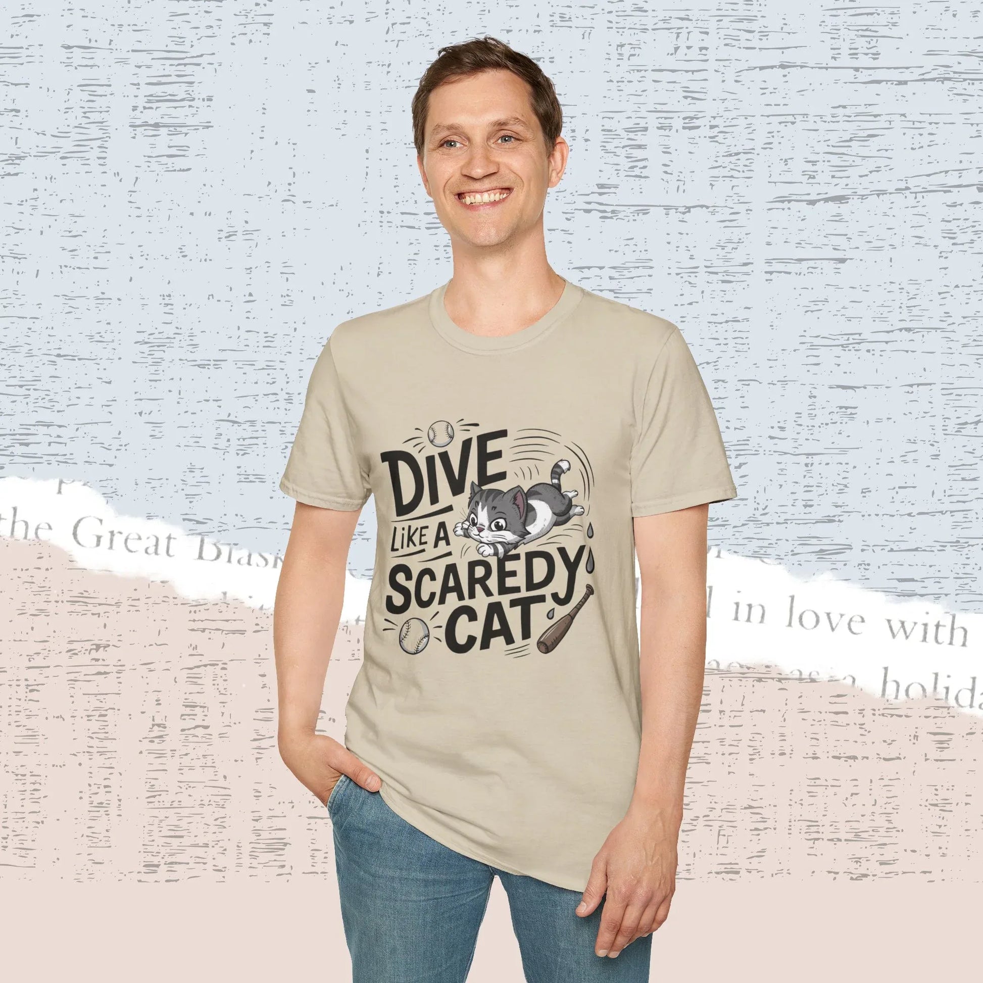 Dive Like Scaredy Cotton Men Tee - Billien