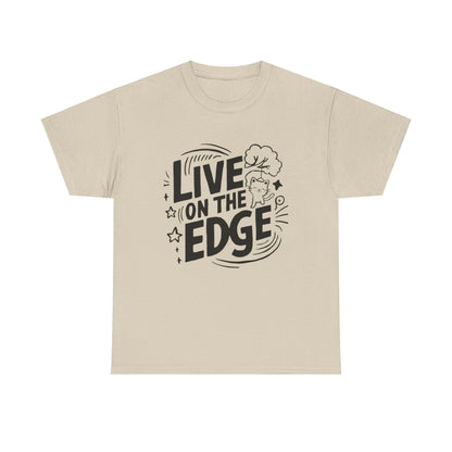 Live On The Edge Idiom Cotton T-Shirt - Billien