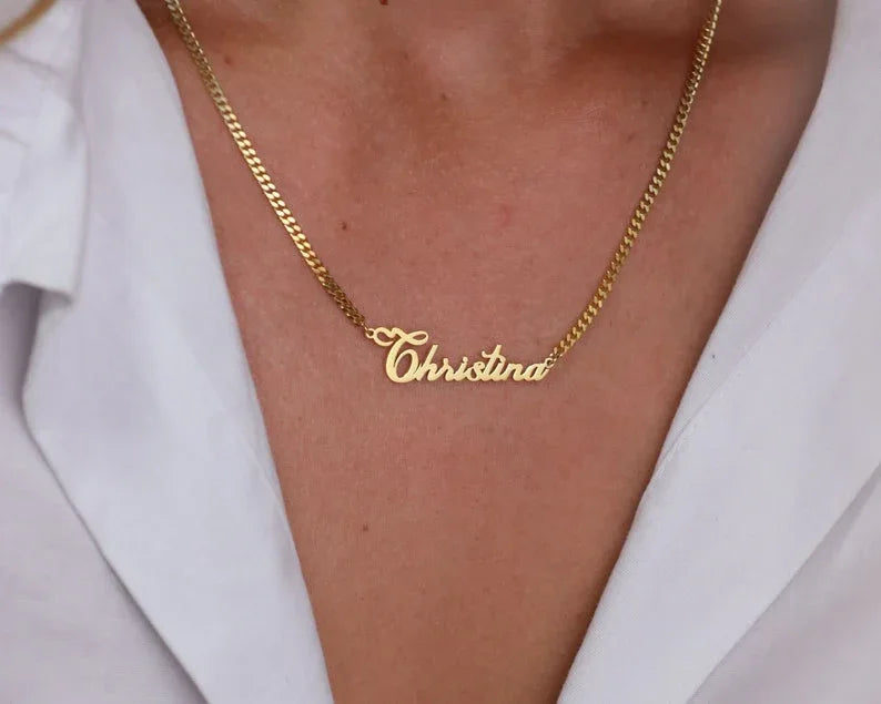 Noble Atmosphere Customizable Name Design Versatile Necklace - Billien