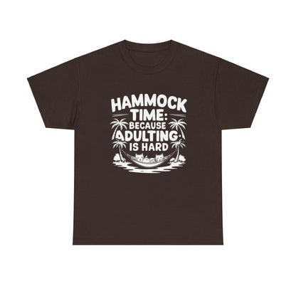 Hammock Time Because Adulting Is Hard Unisex Cotton T-Shirt - Billien