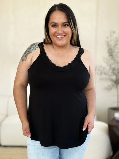 Lace Detail V-Neck Cutout Cami - Billien