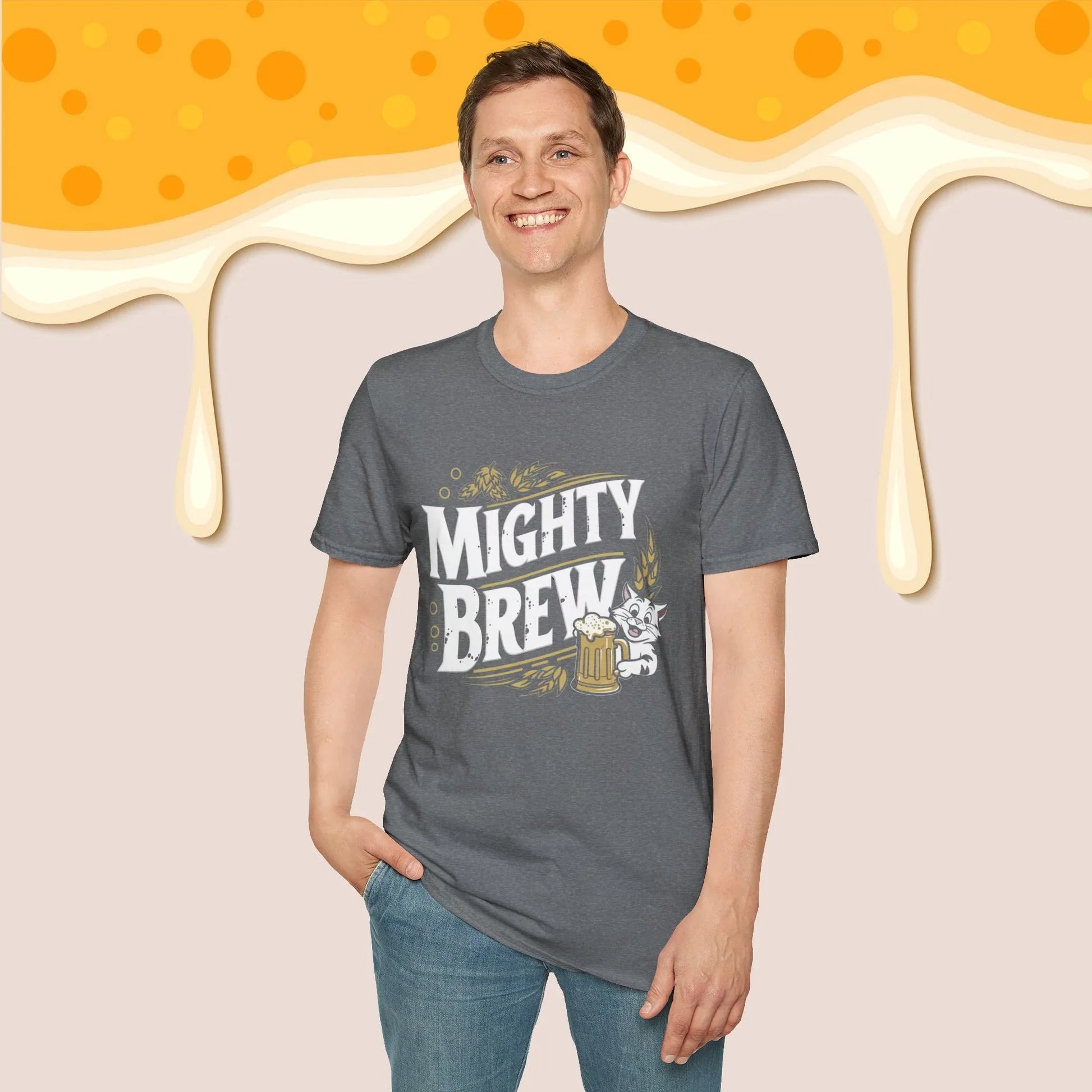 Mighty Brew Cotton Crew Neck Tshirt - Billien