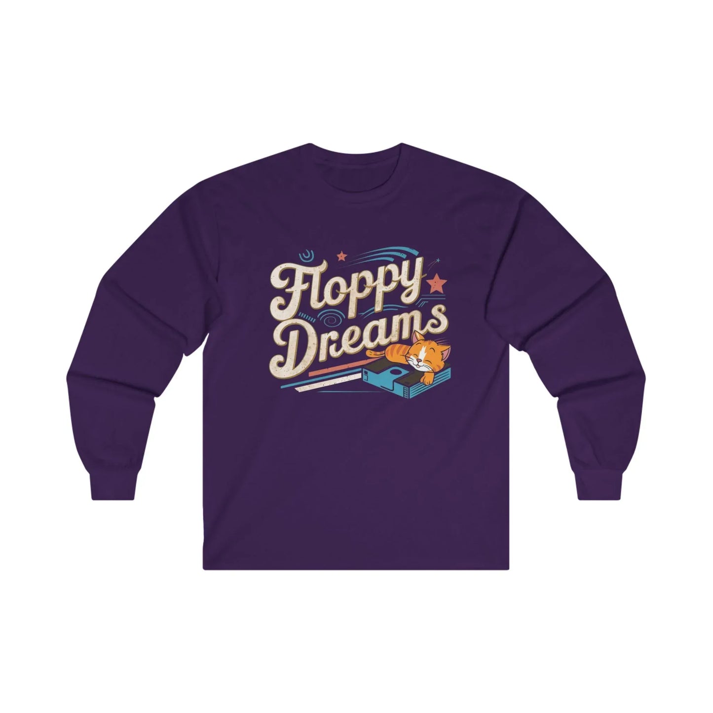 Floppy Dream Vintage Retro Video Games Cotton Long Sleeve Tshirt - Billien