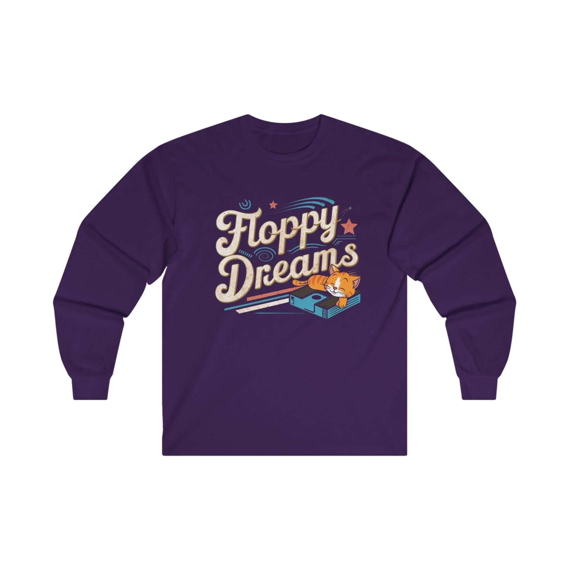 Floppy Dream Vintage Retro Video Games Cotton Long Sleeve Tshirt - Billien