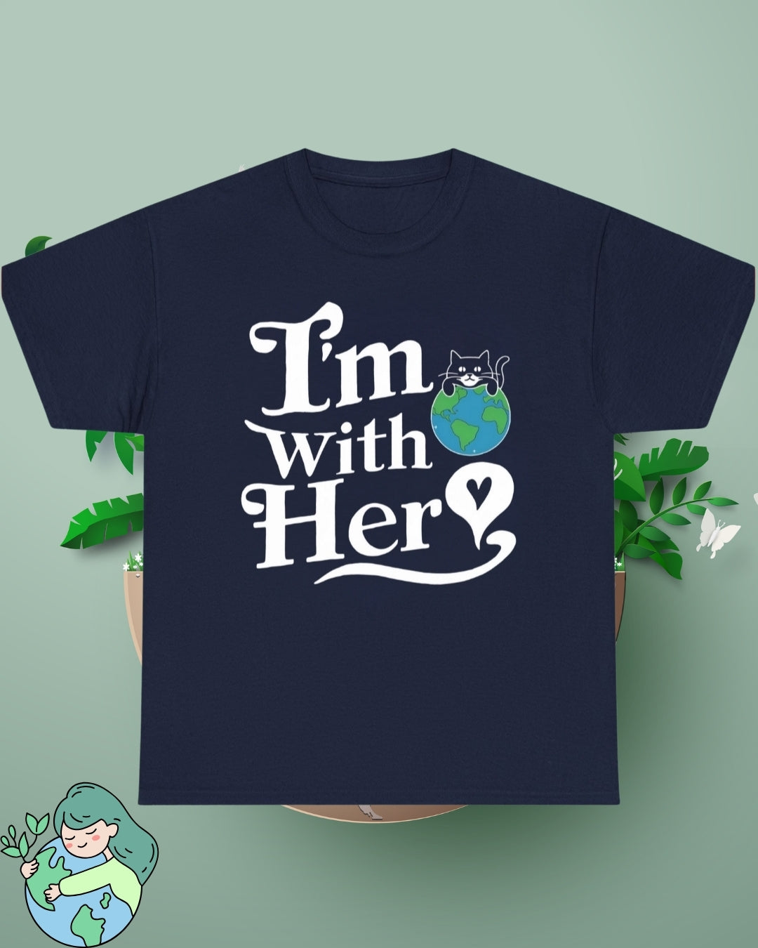 I am With Her Cotton Tee