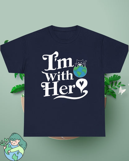 I am With Her Cotton Tee