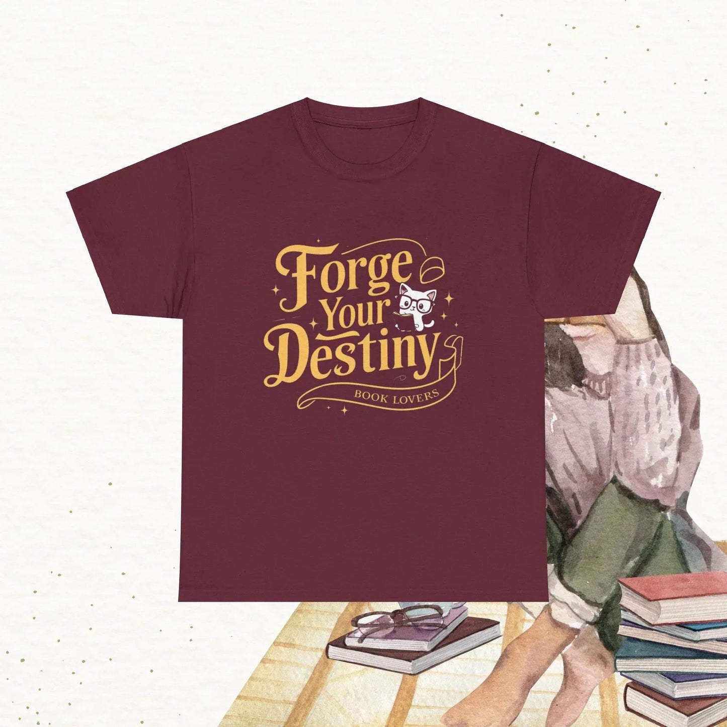 Book Lovers Forge Your Destiny Cotton Tshirt - Billien
