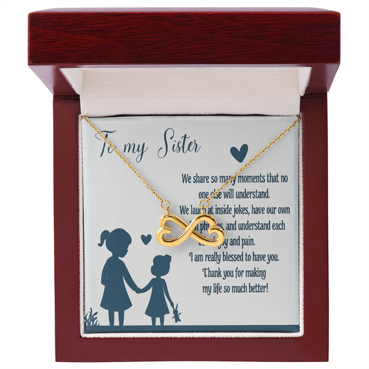 Best Gift For Sister . Endless Love Necklace