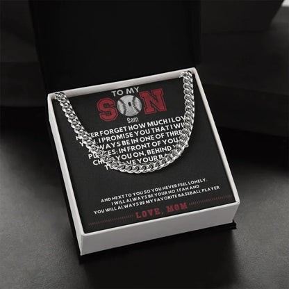 Best Gift For Son. Cuban Link Chain with Message Card - Billien