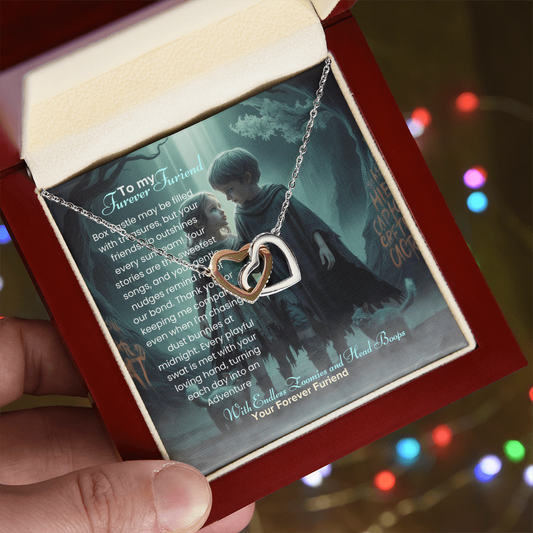 Best Gift For Friend . Interlocking Hearts Necklace