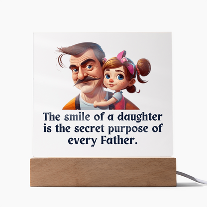 Best Gift For Daughter from Father. Acrylic Square Plaque