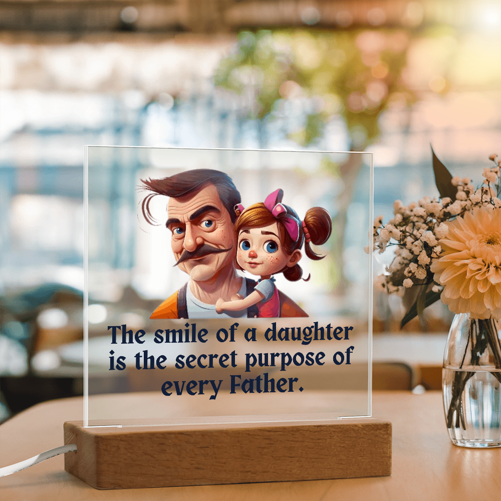 Best Gift For Daughter from Father. Acrylic Square Plaque