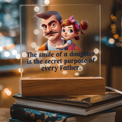 Best Gift For Daughter from Father. Acrylic Square Plaque