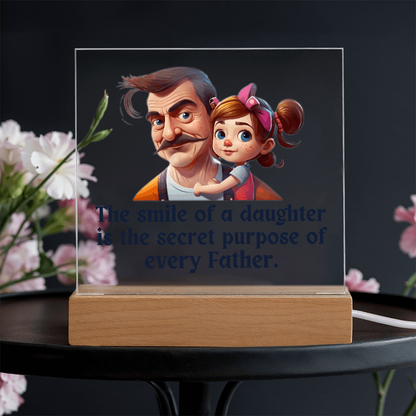 Best Gift For Daughter from Father. Acrylic Square Plaque