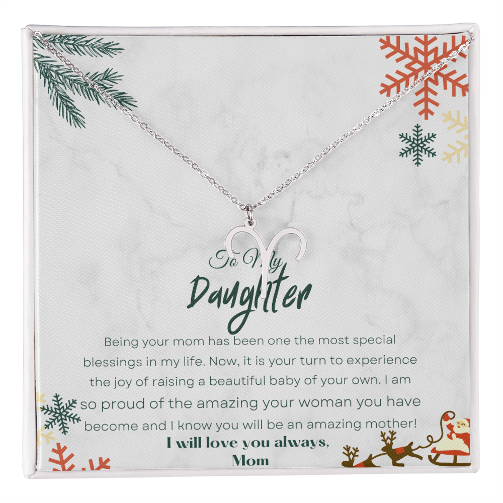 Best Gift For Daughter. Zodiac Symbol Necklace