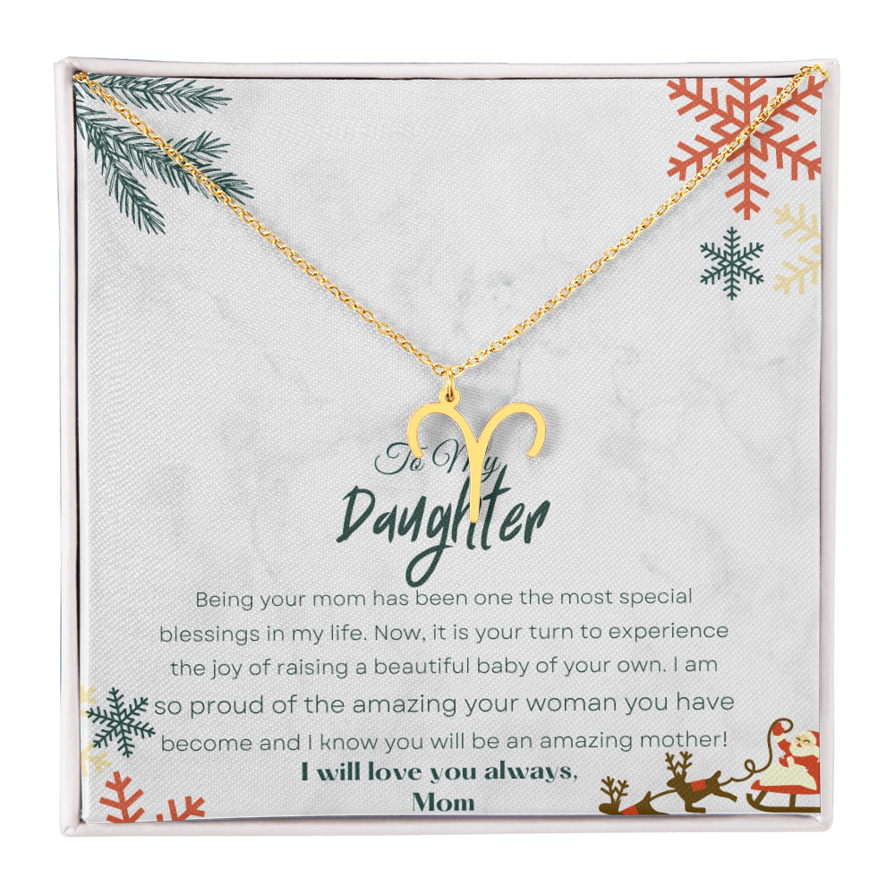 Best Gift For Daughter. Zodiac Symbol Necklace