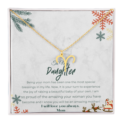 Best Gift For Daughter. Zodiac Symbol Necklace