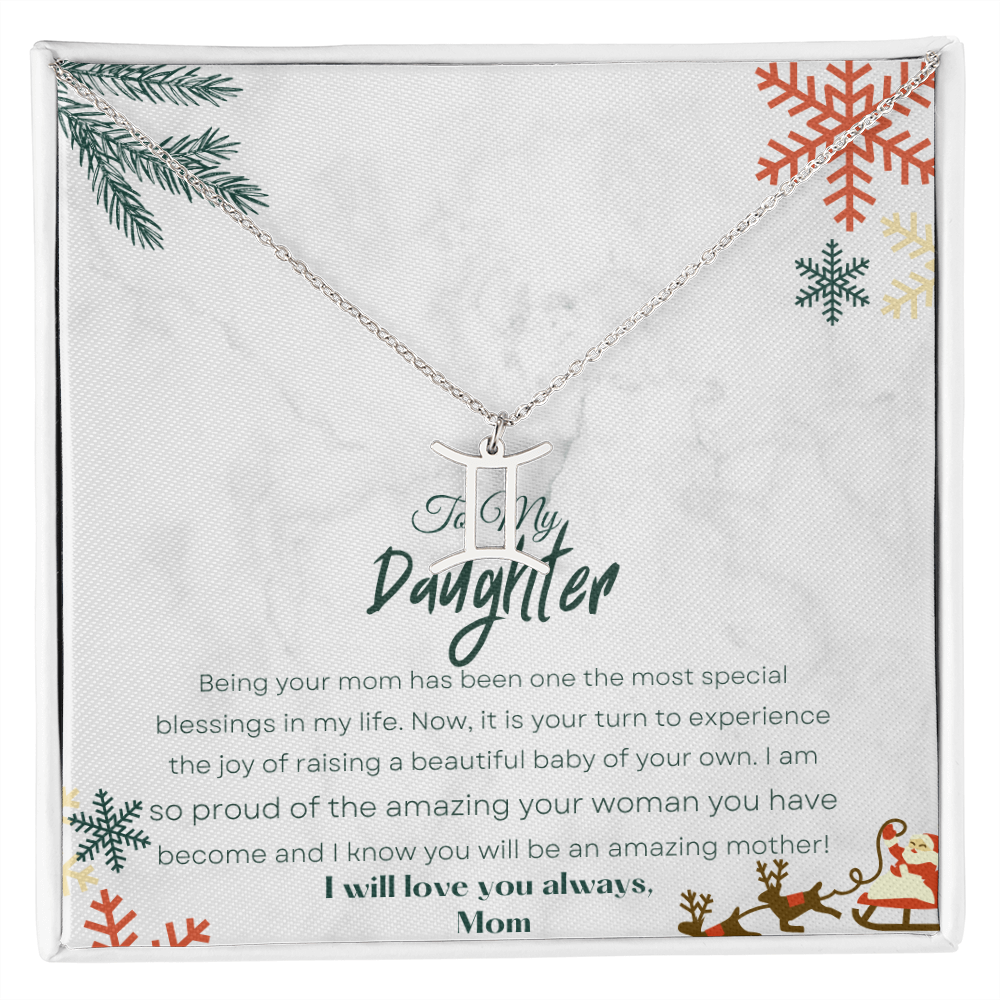 Best Gift For Daughter. Zodiac Symbol Necklace