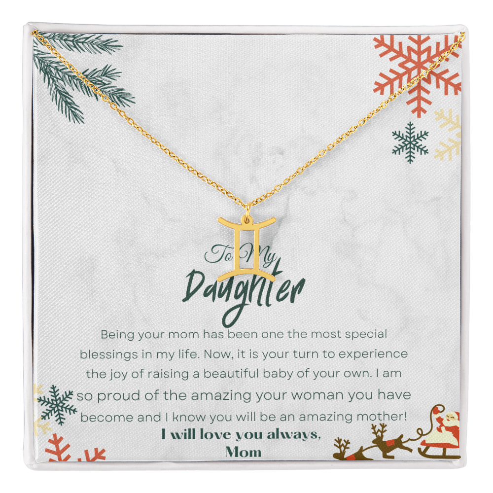 Best Gift For Daughter. Zodiac Symbol Necklace