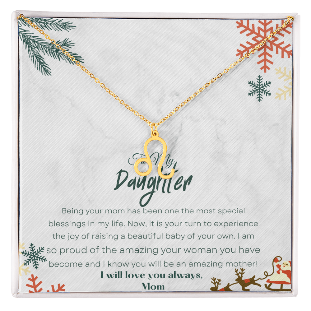 Best Gift For Daughter. Zodiac Symbol Necklace