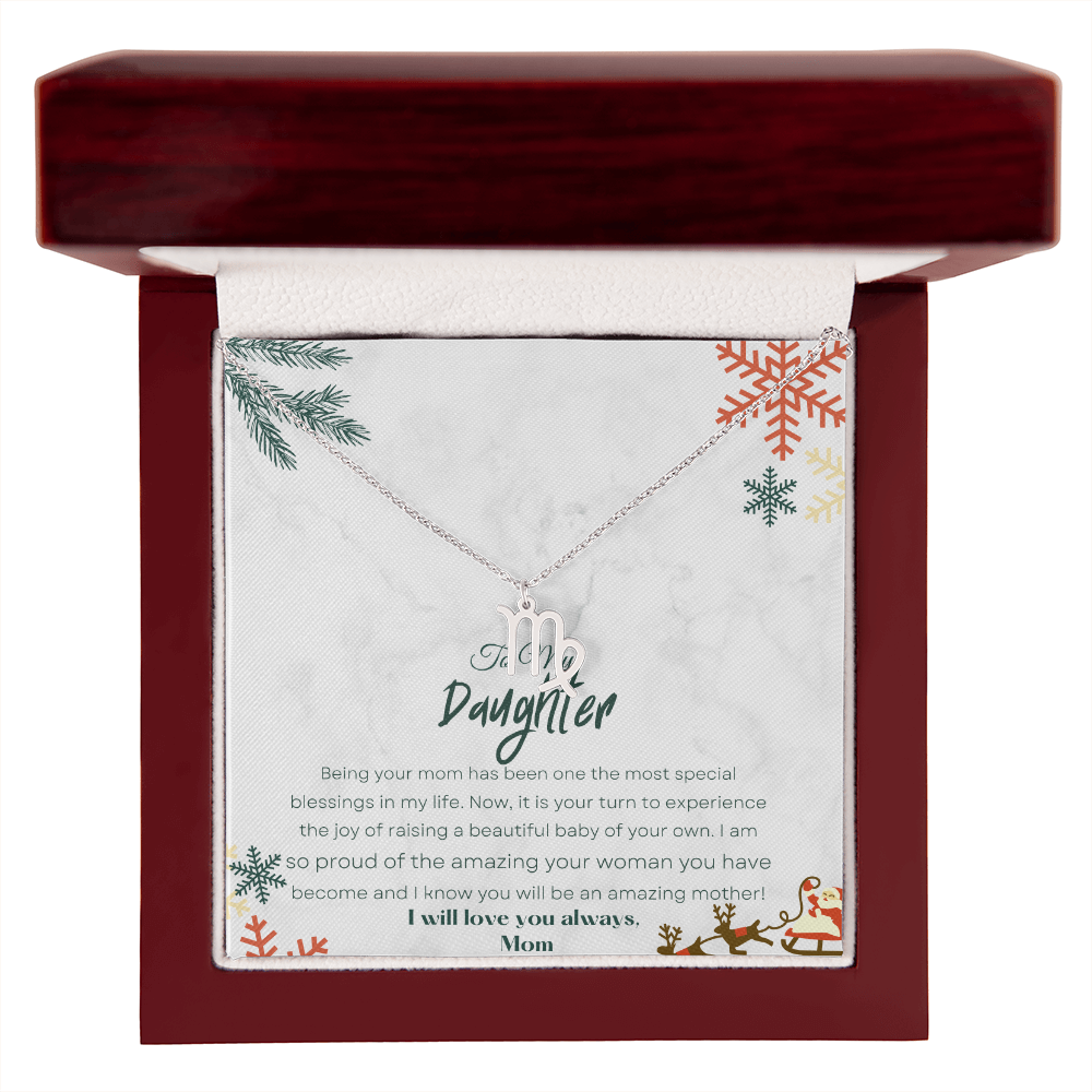 Best Gift For Daughter. Zodiac Symbol Necklace