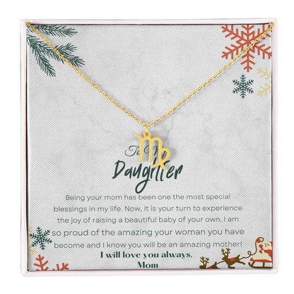 Best Gift For Daughter. Zodiac Symbol Necklace