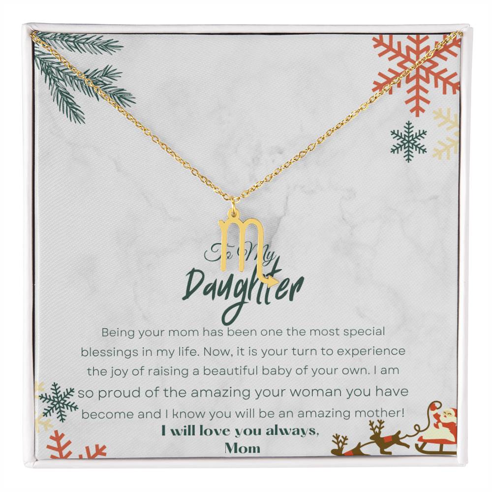 Best Gift For Daughter. Zodiac Symbol Necklace