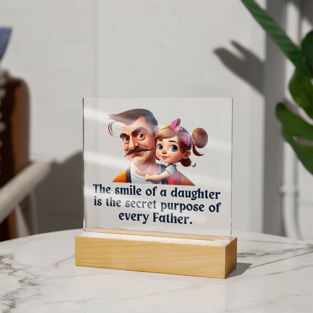 Best Gift For Daughter from Father. Acrylic Square Plaque