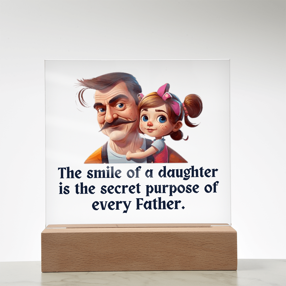 Best Gift For Daughter from Father. Acrylic Square Plaque