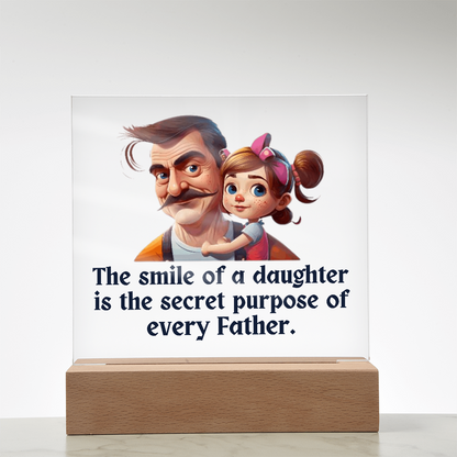 Best Gift For Daughter from Father. Acrylic Square Plaque