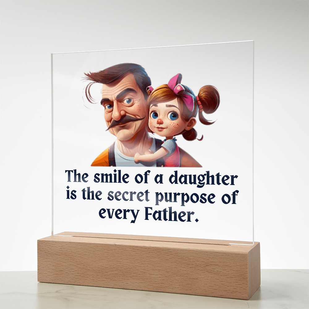 Best Gift For Daughter from Father. Acrylic Square Plaque