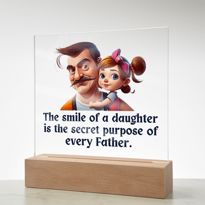 Best Gift For Daughter from Father. Acrylic Square Plaque